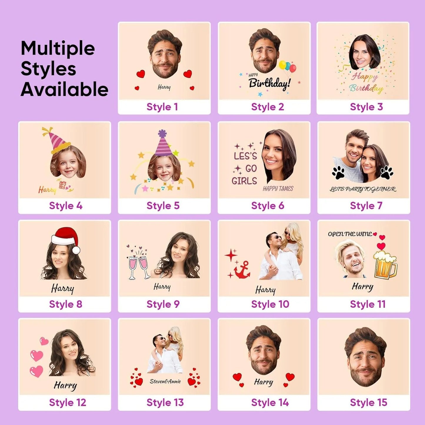 50pcs Custom Temporary Tattoos – Personalized Photo & Name Tattoos for Kids & Adults, Birthday & Party Favors