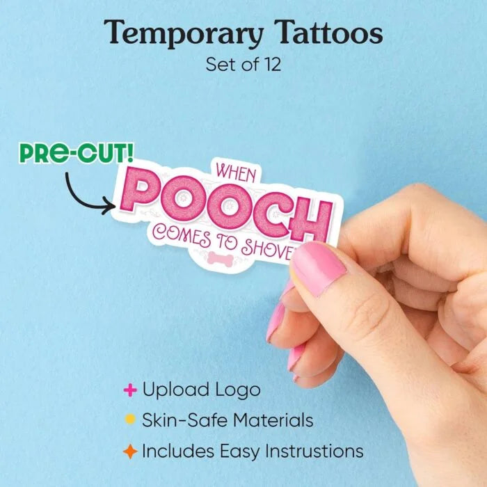 Big Dot of Happiness – Custom Logo Temporary Tattoos, Personalized Photo Set of 24 (1 Image) for Parties