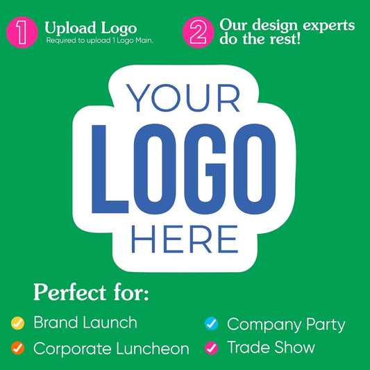 Big Dot of Happiness – Custom Logo Temporary Tattoos, Personalized Photo Set of 24 (1 Image) for Parties