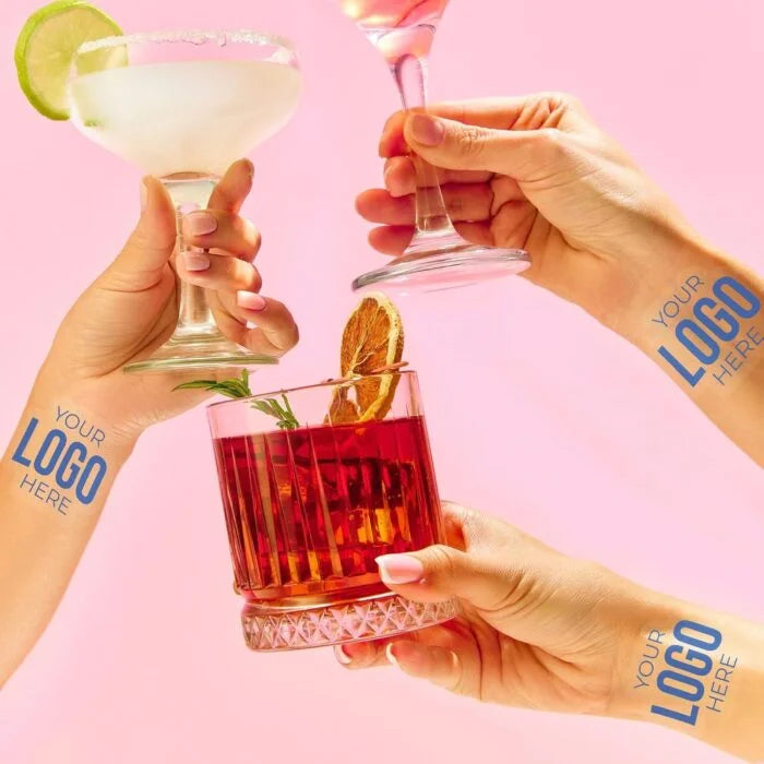 Big Dot of Happiness – Custom Logo Temporary Tattoos, Personalized Photo Set of 24 (1 Image) for Parties