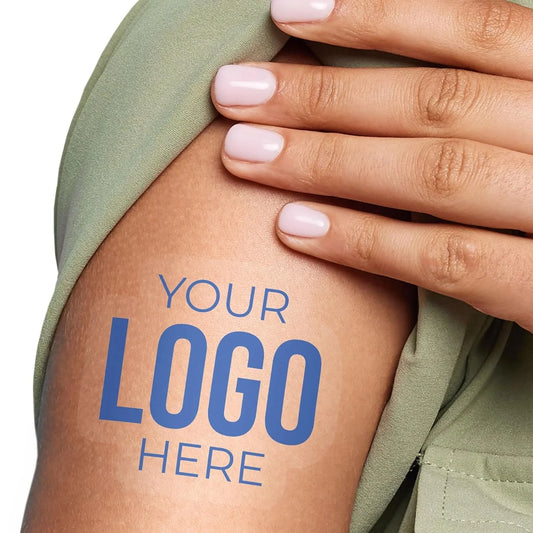 Big Dot of Happiness – Custom Logo Temporary Tattoos, Personalized Photo Set of 24 (1 Image) for Parties