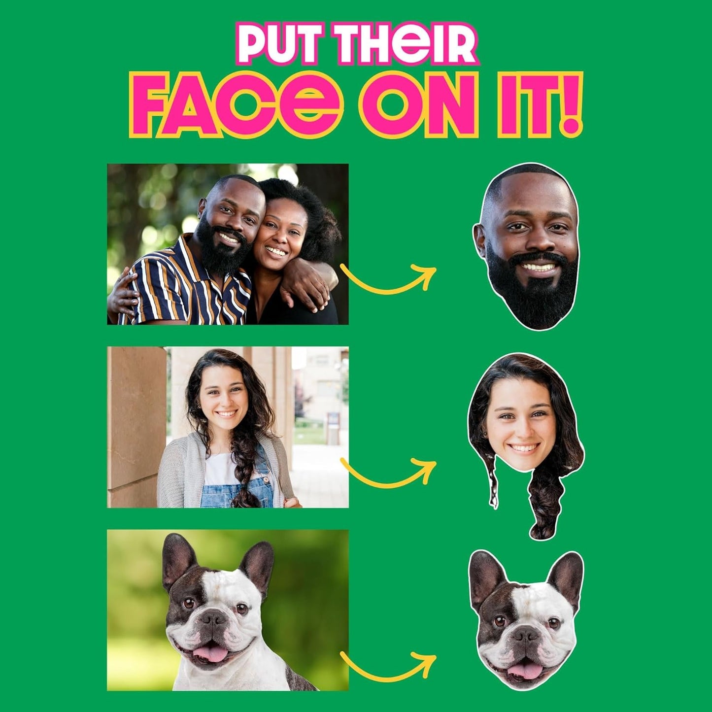 Personalized Face Temporary Tattoos – 3pcs, Waterproof & Skin-Safe Party Favors